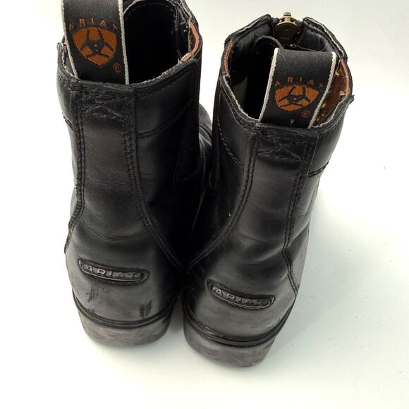 Ariat Women's 9B Heritage RT Zip Paddock Boot Riding Black Leather - Picture 3 of 11
